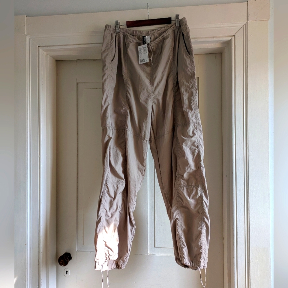 NWOT H&M Beige Elastic Waist Track Pants